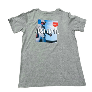 Nike The Nike Tee Just Do It Baseball Player Gray Graphic Short Sleeve T-Shirt